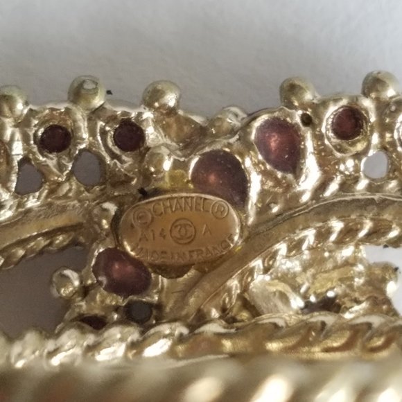 Chanel CC Logo Gold Plated Ring Size 6 - Picture 9 of 11